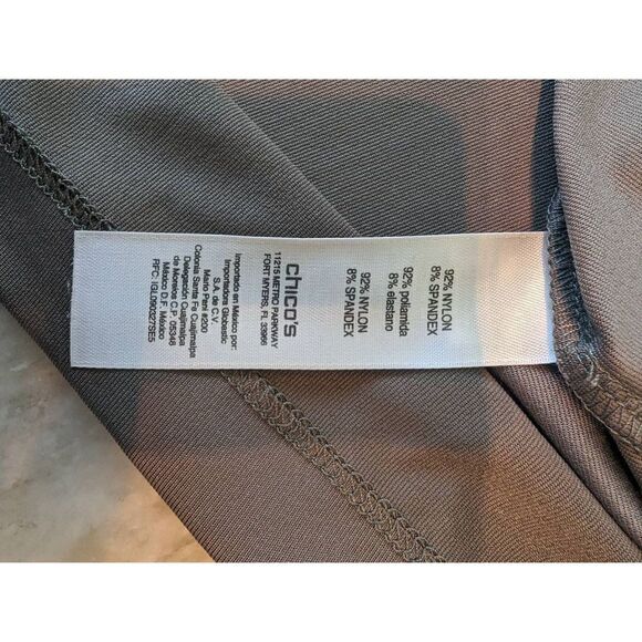 Chico’s Tank Top Blouse Women’s 2 Large Brown Round Neck Sleeveless Stretch - Picture 5 of 8